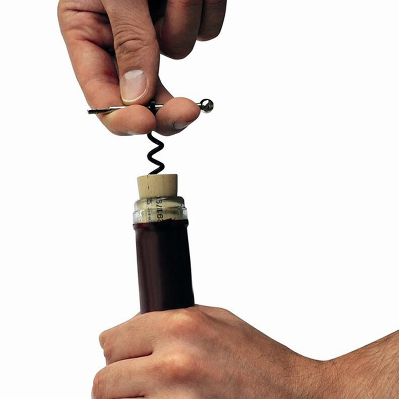 Wine Beer Opener - ที่เปิดขวดไวน์เบียร์ขนาดเล็กแบบพกพา ทำจากสแตนเลส ที่เปิดขวดแบบสองบานพับ พร้อมพวงกุญแจ สำหรับใช้กลางแจ้งและในบาร์
