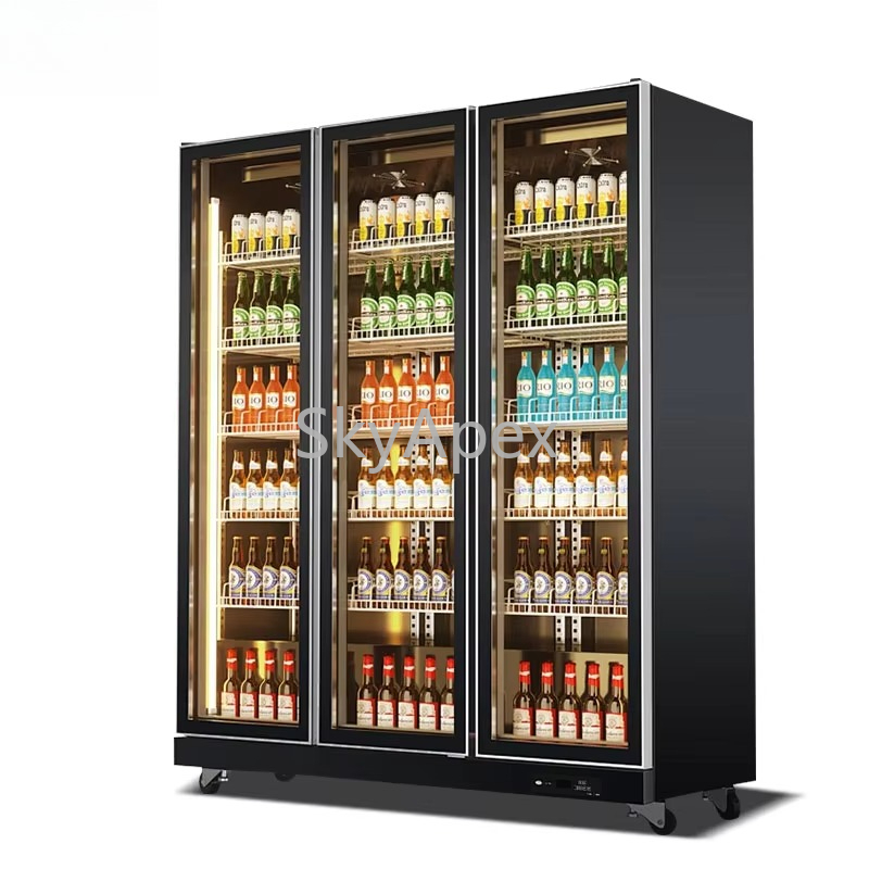 Wine Beer Supermarket - ตู้แช่เย็นแบบตั้ง 3 ประตู ผลิตจากโรงงาน ใช้ไฟ 220V