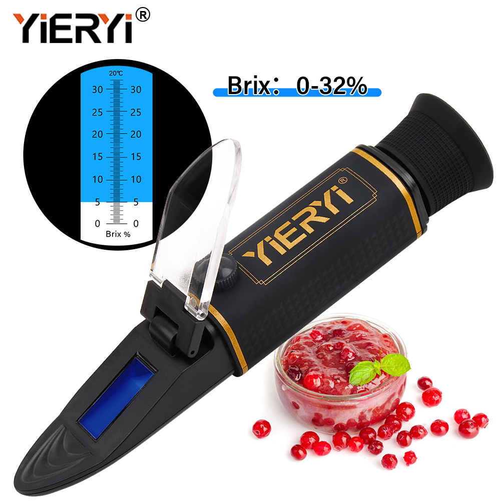 Wine Beer Juice - เครื่องวัดความหวานแบบพกพา YG-32 Brix Refractometer 0-32% ATC
