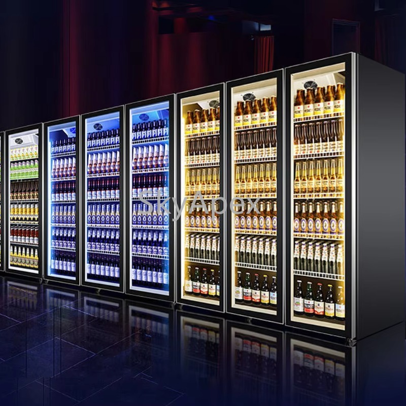 Wine Beer Supermarket - ตู้แช่เครื่องดื่มแบบตั้งพื้น กระจกใส ประหยัดพลังงาน เสียงเบา สำหรับซูเปอร์มาร์เก็ต รุ่นขายดี