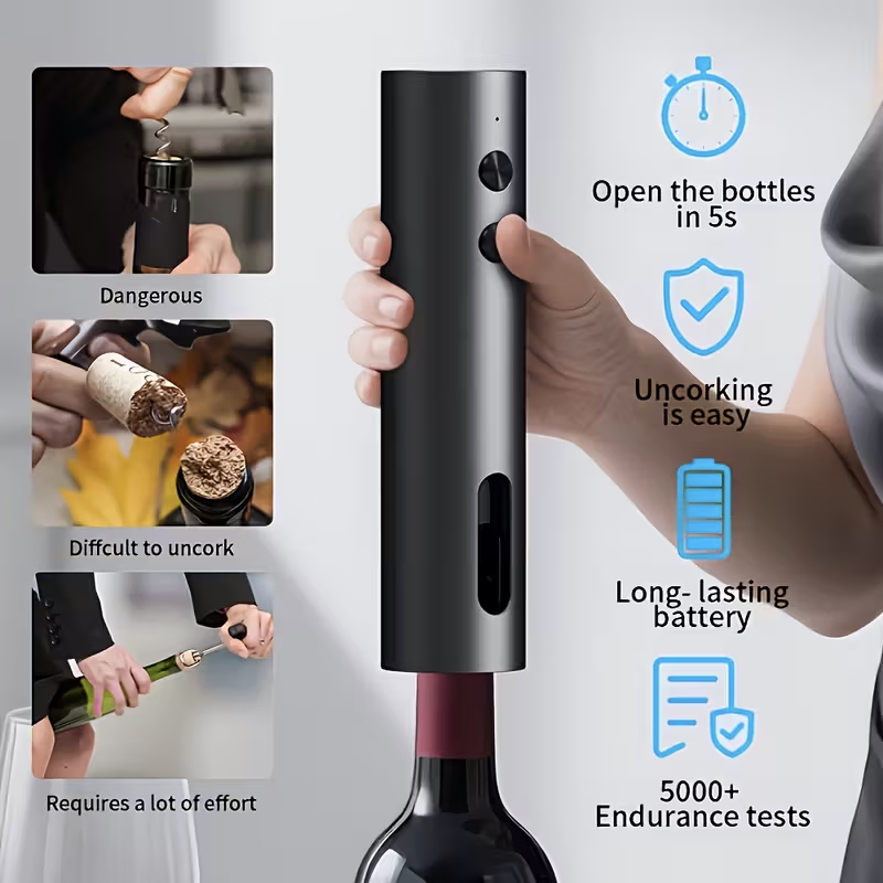 ชุดเปิดขวดไวน์ไฟฟ้ารุ่นใหม่ล่า - Wine Beer Opener บทวิจารณ์และราคา