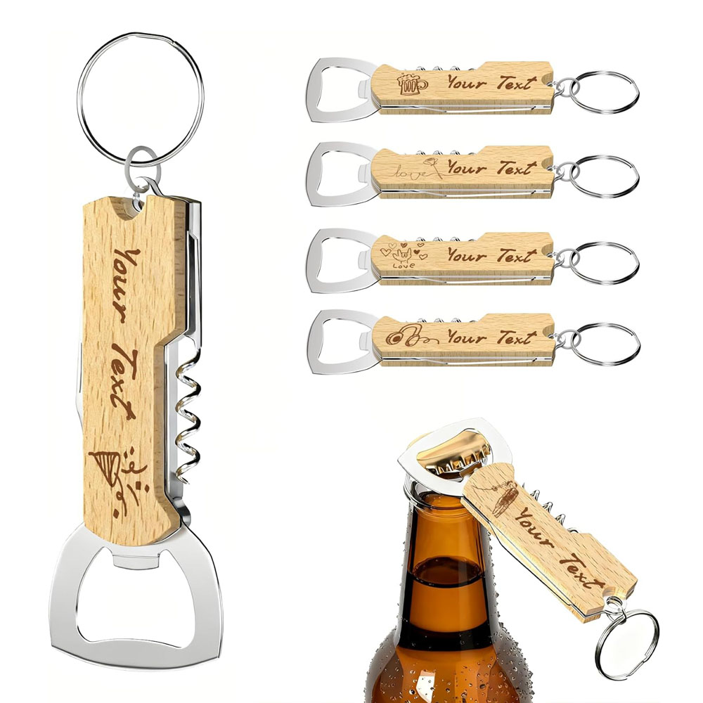 พวงกุญแจเปิดขวดสลักโลโก้ตามสั่ - Wine Beer Opener บทวิจารณ์และราคา